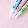 ZF1886 Korean creative cute peacock-shaped soft silicone neutral full-needle pen black student stationery wholesale Specification image